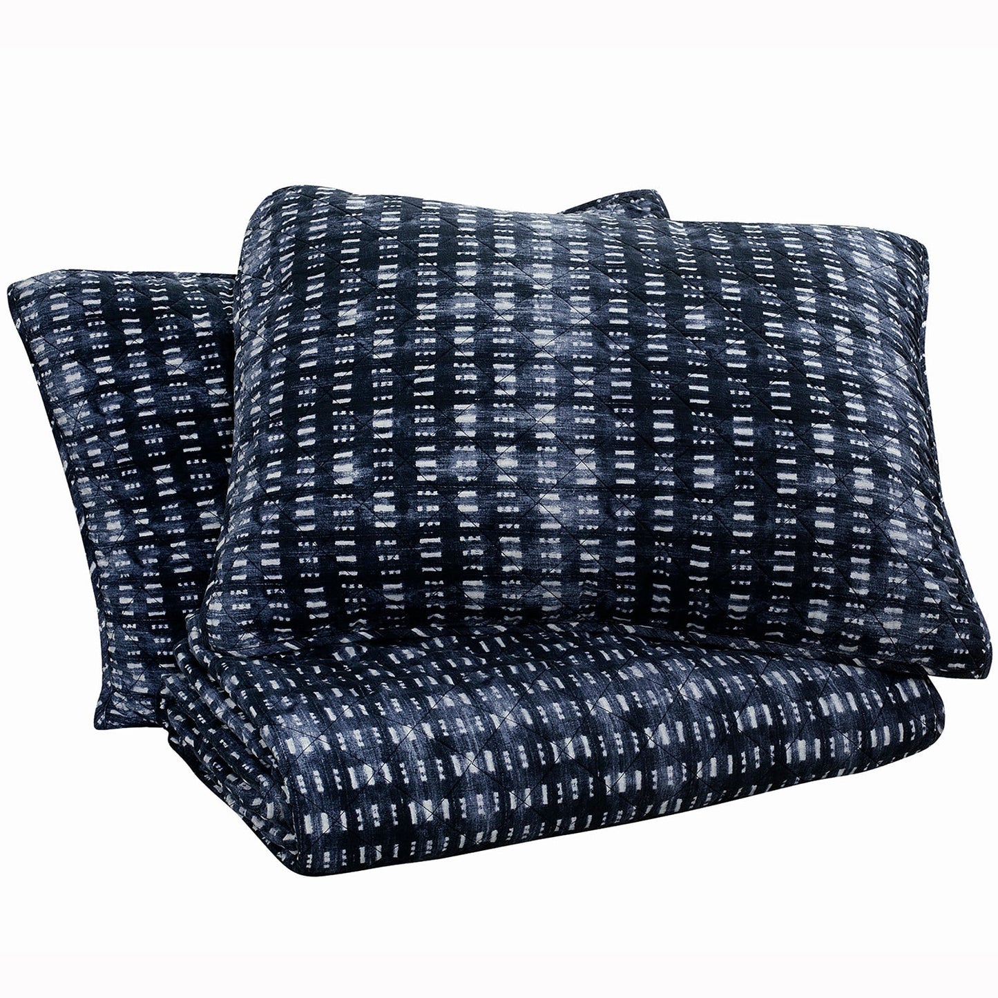 Skorter | 3-piece: Global Indigo Mudcloth Cotton Quilt Set