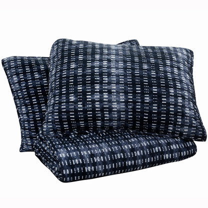 Skorter | 3-piece: Global Indigo Mudcloth Cotton Quilt Set