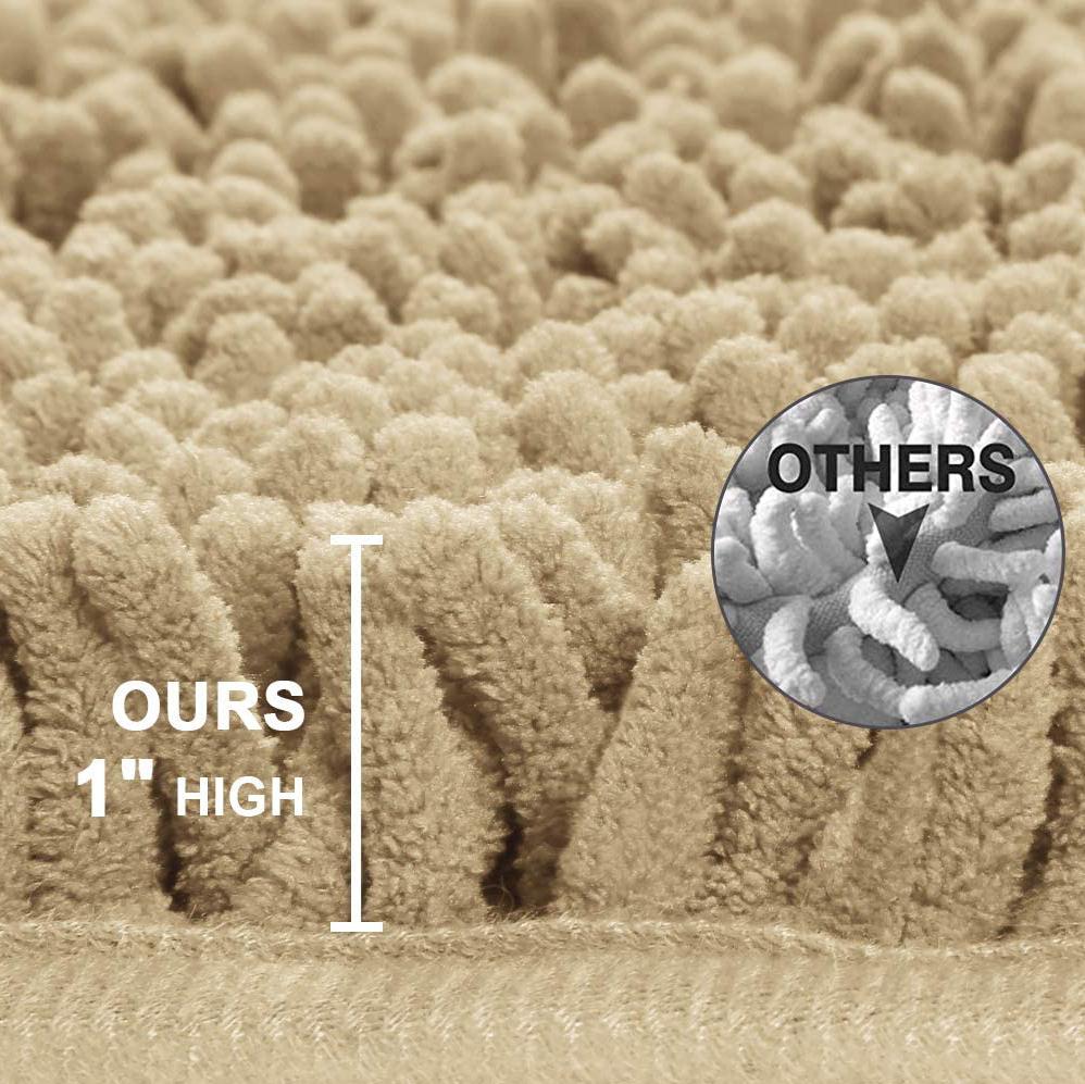 Skorter | 3-piece set: Bathroom mat set Ultra soft non-slip and absorbent chenille