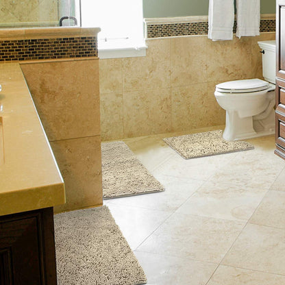 Skorter | 3-piece set: Bathroom mat set Ultra soft non-slip and absorbent chenille