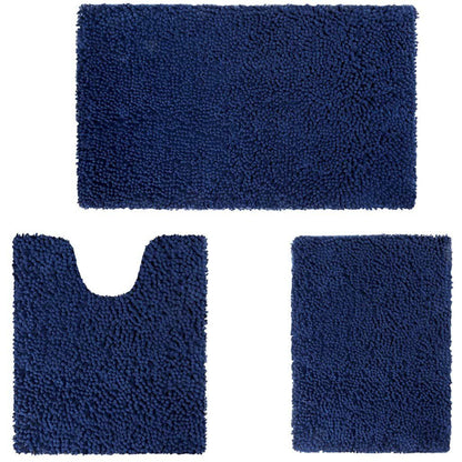 Skorter | 3-piece set: Bathroom mat set Ultra soft non-slip and absorbent chenille