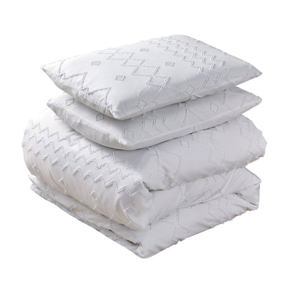 Skorter | 3-piece set: Bibb Home tufted cut duvet bedding