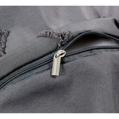 Skorter | 3-piece set: Bibb Home tufted cut duvet bedding