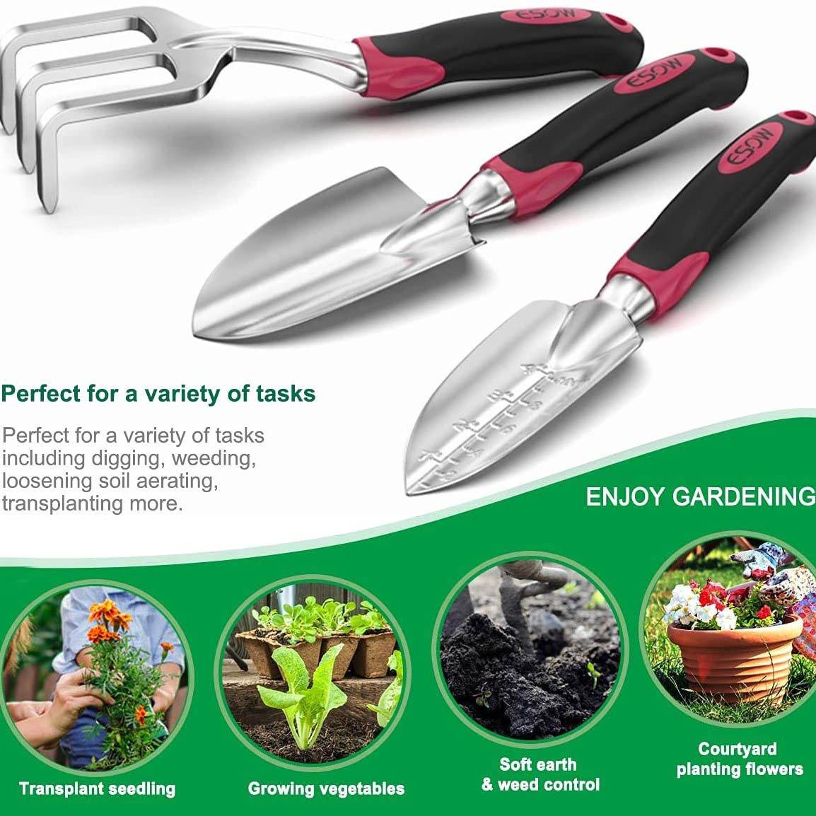 Skorter | 3-piece set: Cast aluminum heavy gardening tool set