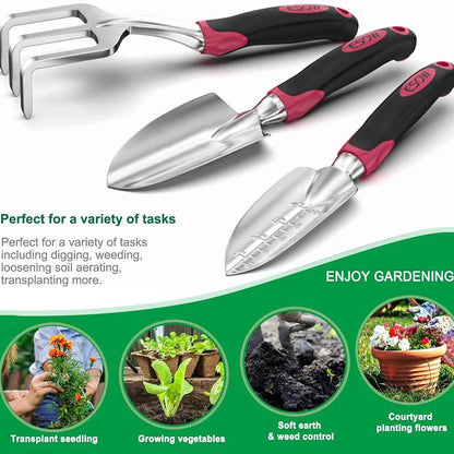 Skorter | 3-piece set: Cast aluminum heavy gardening tool set