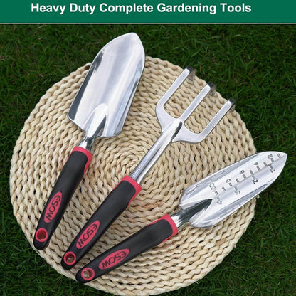 Skorter | 3-piece set: Cast aluminum heavy gardening tool set