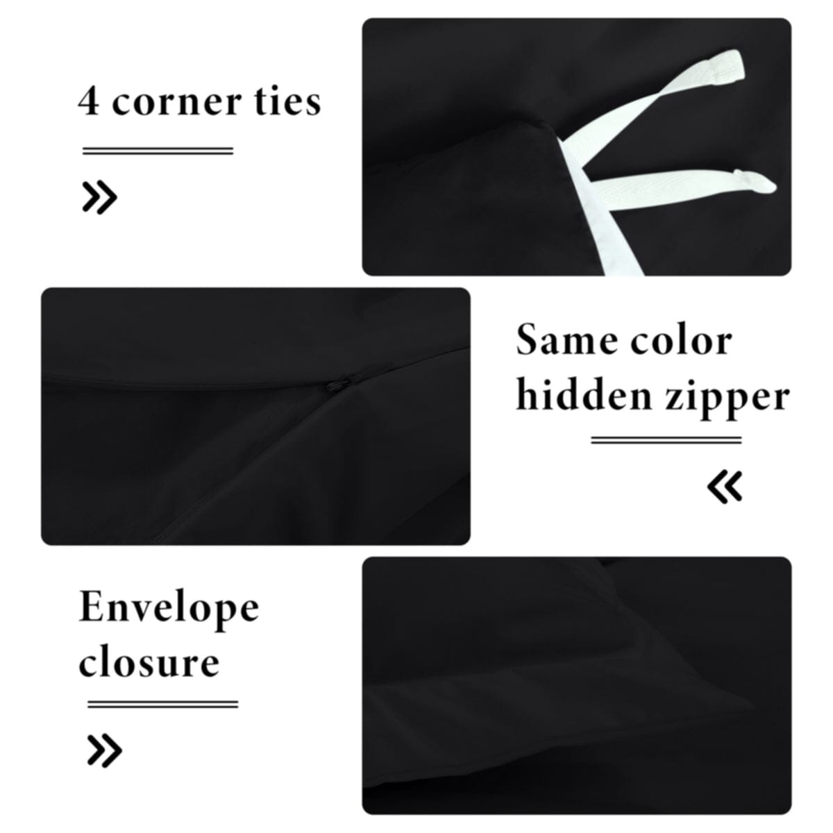 Skorter | 3-piece set: Royal Linens Double Brushed Full Duvet Covers With Zipper Closure