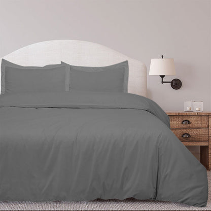 Skorter | 3-piece set: Royal Linens Double Brushed Full Duvet Covers With Zipper Closure