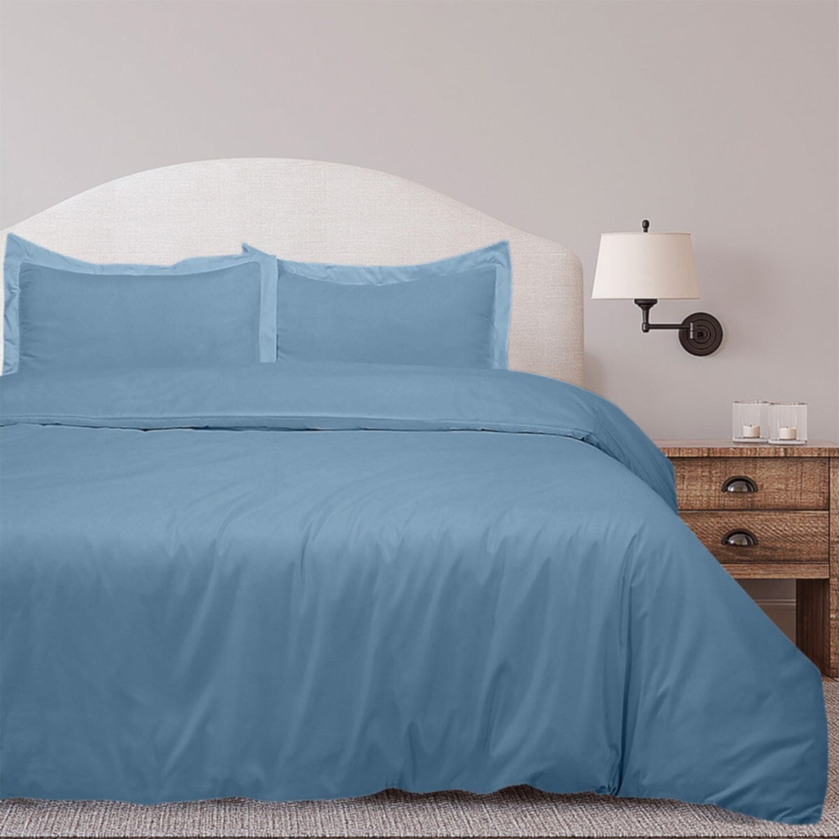 Skorter | 3-piece set: Royal Linens Double Brushed Full Duvet Cover with Zipper Closure