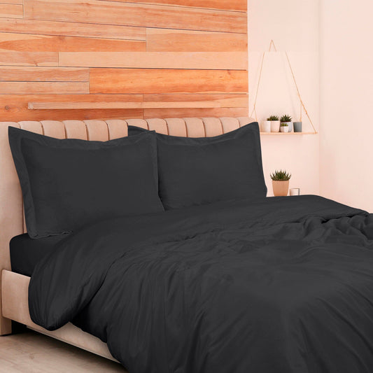 Skorter | 3-piece set: Royal double-brushed duvet cover set with button closure and corner ties