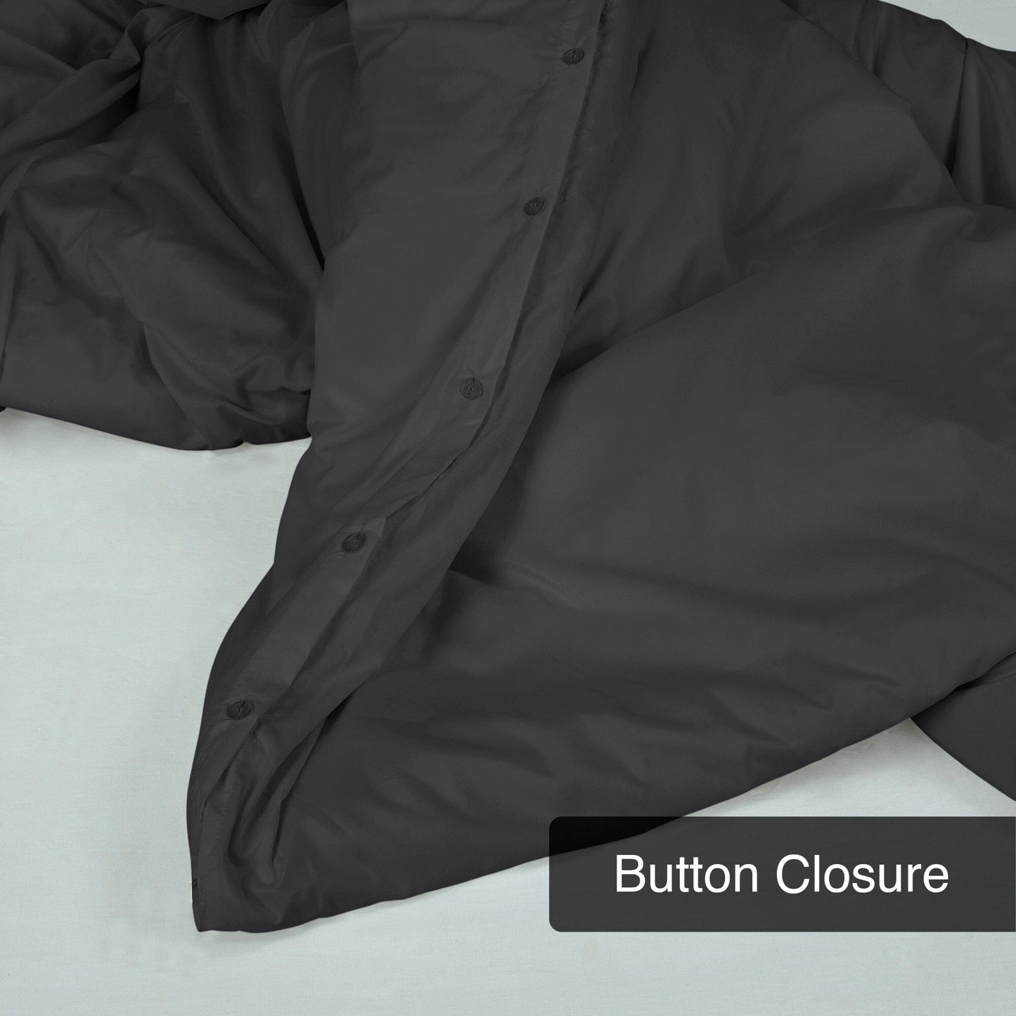 Skorter | 3-piece set: Royal double-brushed duvet cover set with button closure and corner ties