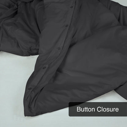 Skorter | 3-piece set: Royal double-brushed duvet cover set with button closure and corner ties