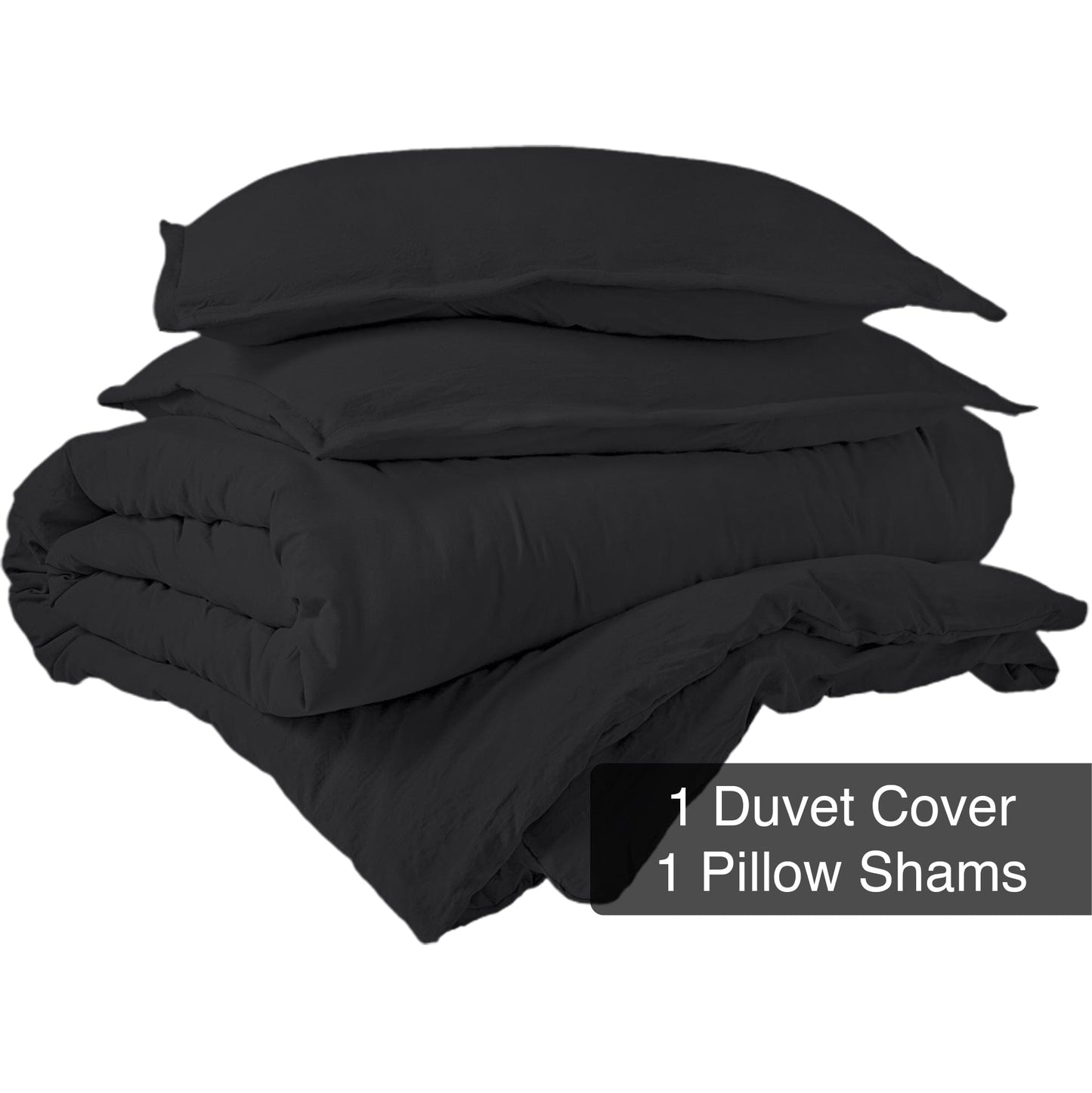 Skorter | 3-piece set: Royal double-brushed duvet cover set with button closure and corner ties