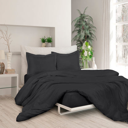 Skorter | 3-piece set: Royal double-brushed duvet cover set with button closure and corner ties