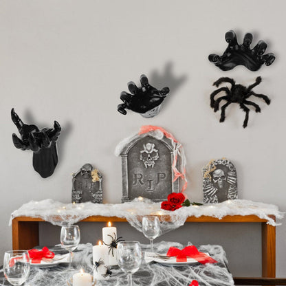 Skorter | 3-Pieces: Spooky Creepy Hands with Illuminated Candle Holders Wall Mounted