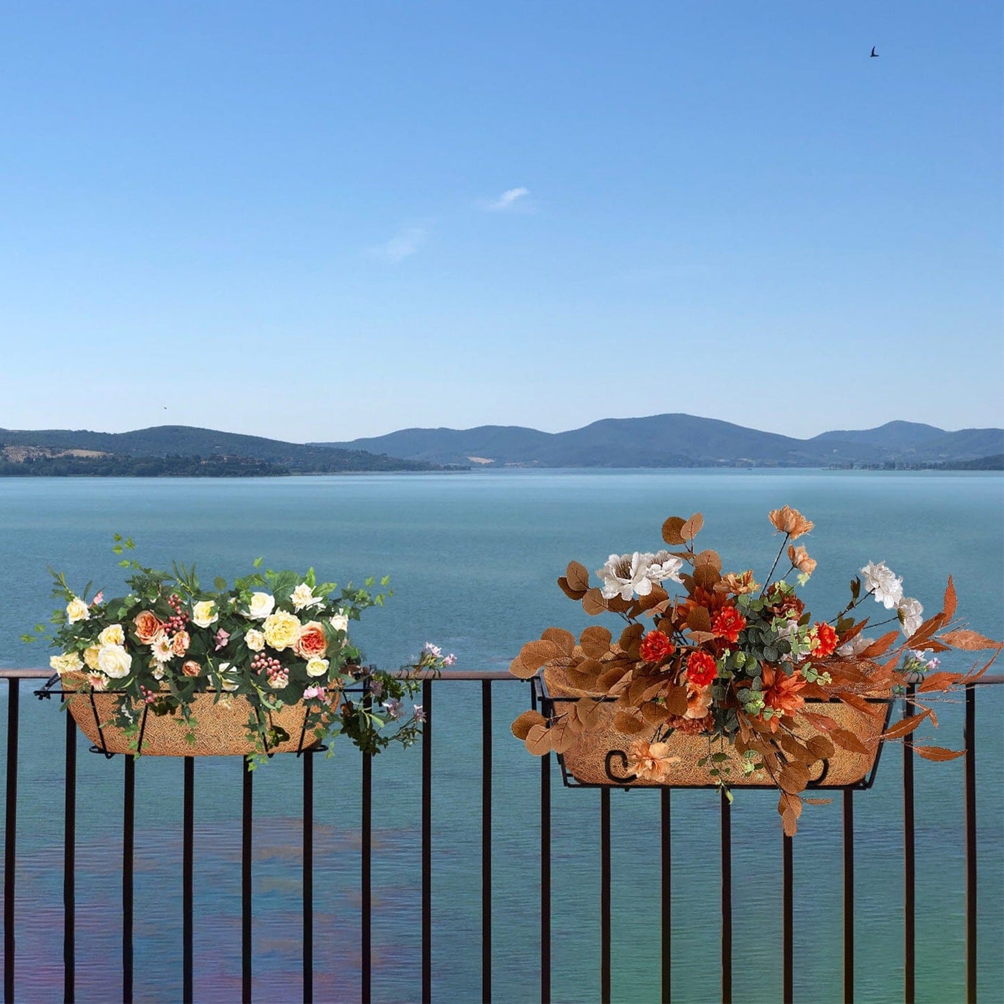 Skorter | 3 pieces: Trough Coco Basket Half Moon Planter Replacement