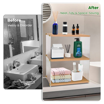 Skorter | 3-layer: Acrylic countertop organizer Bathroom Three storage space