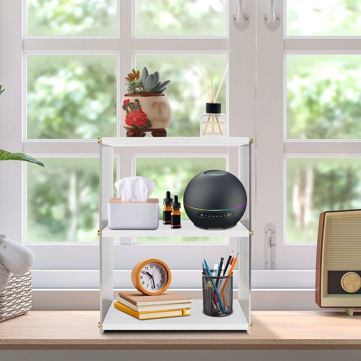 Skorter | 3-layer: Acrylic countertop organizer Bathroom Three storage space