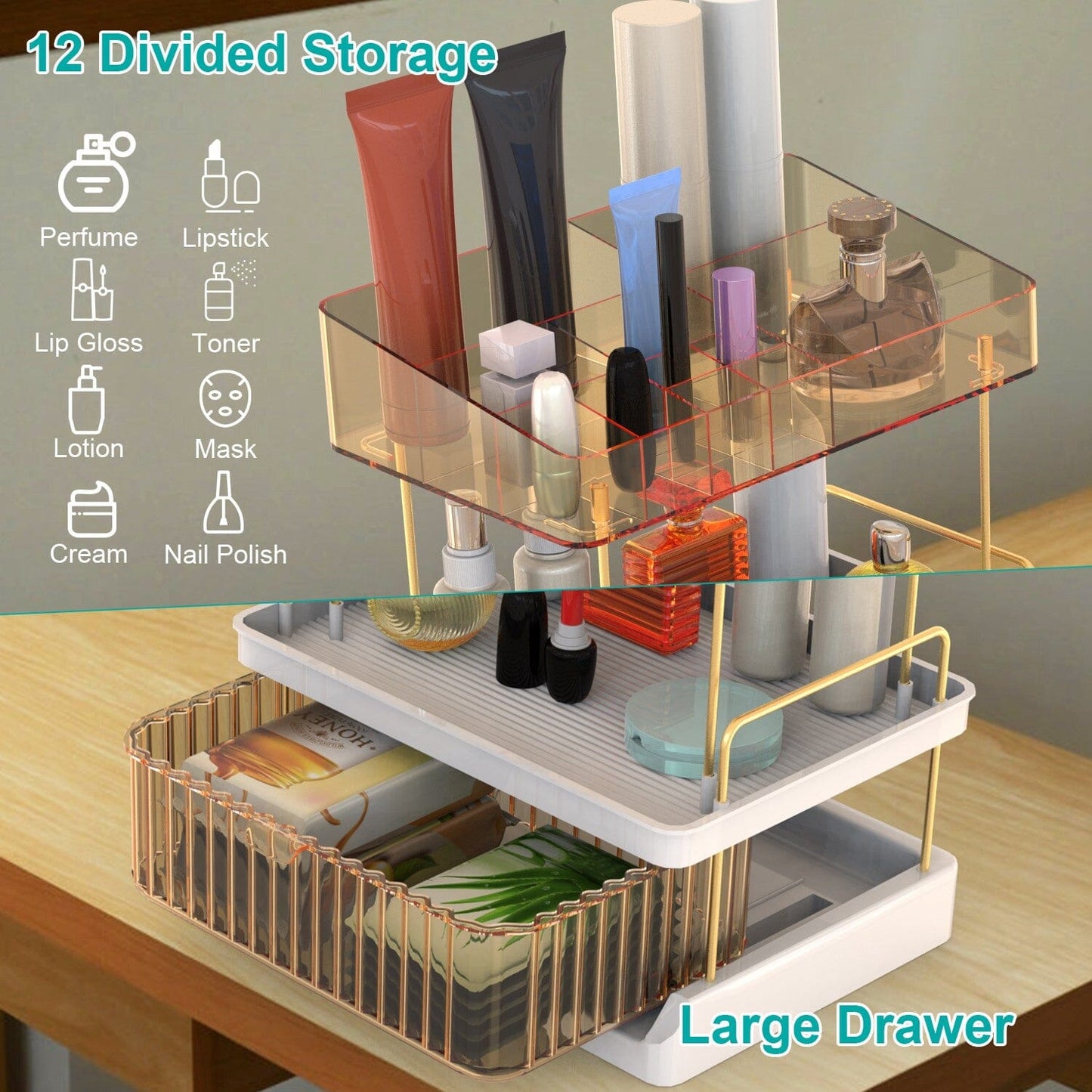 Skorter | 3-layer Makeup Organizer