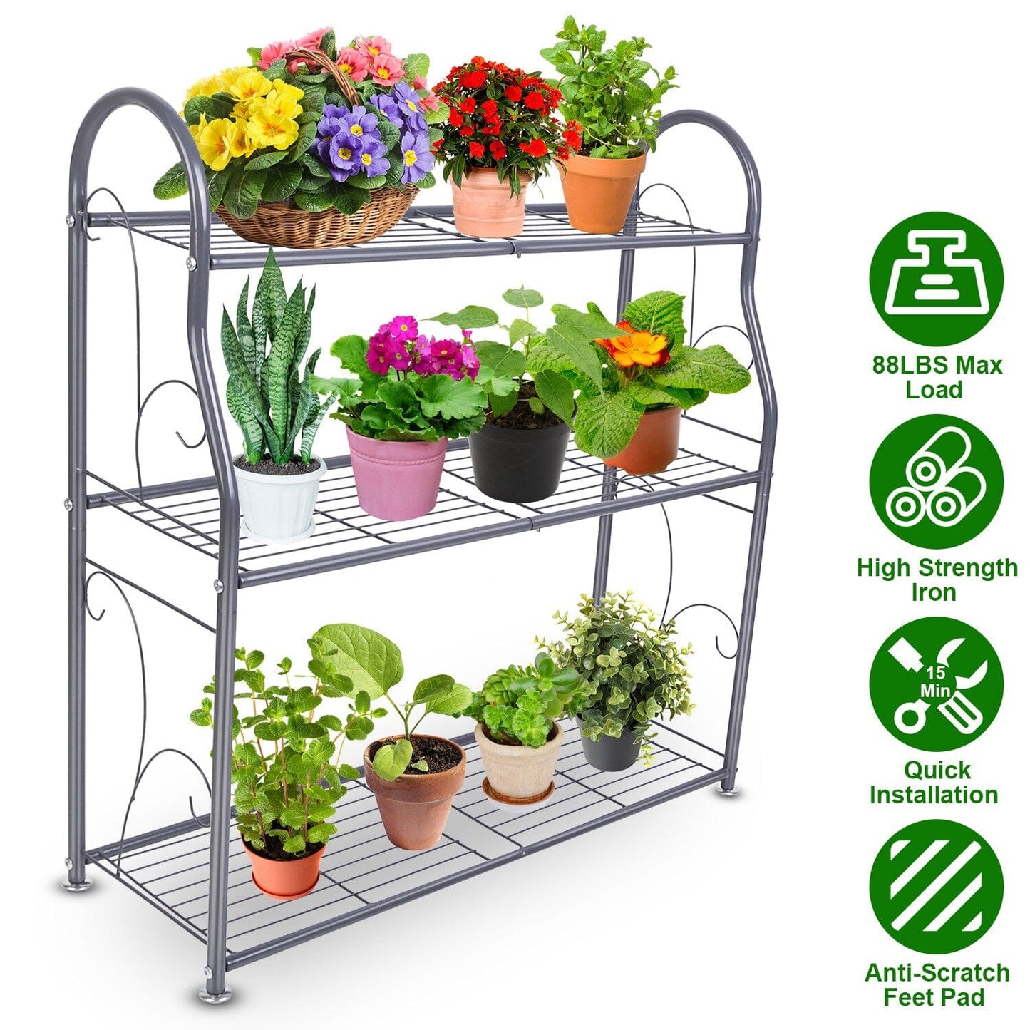 Skorter | 3-layer plant shelf display stand