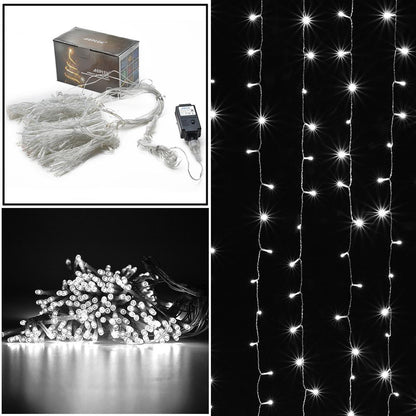 Skorter | 300 LED Curtain Light Safe Voltage Powered - 8 Light Modes