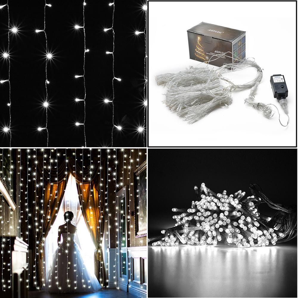 Skorter | 300 LED Curtain Light Safe Voltage Powered - 8 Light Modes