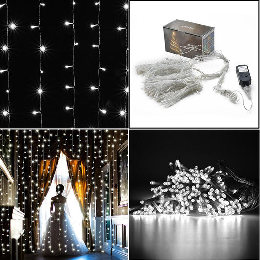 Skorter | 300 LED Curtain Light Safe Voltage Powered - 8 Light Modes