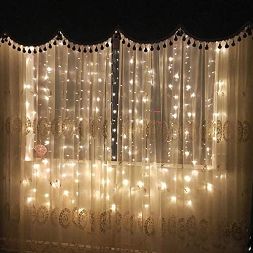 Skorter | 300LED Warm White Starry Fairy Light Curtain Lights
