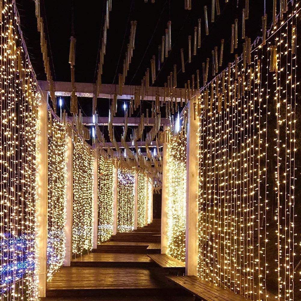 Skorter | 300LED Warm White Starry Fairy Light Curtain Lights