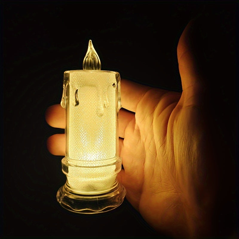 Skorter | 3pcs LED Candles without Flame - Including Batteries - Perfect for Parties, Weddings, and Mood Decoration