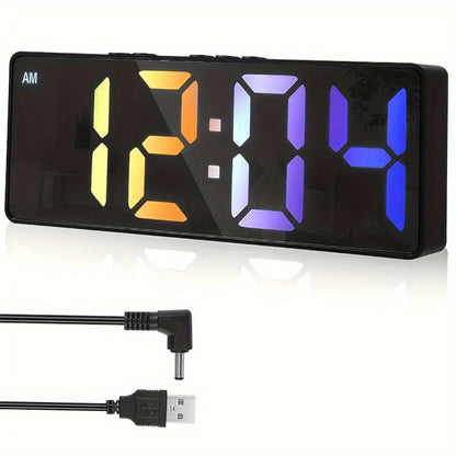 Skorter | DigiTime - Modern LED Alarm Clock with Date Display and Adjustable Brightness
