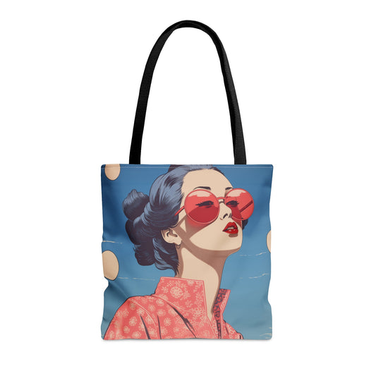 Skorter | Chic Sakura Shades Pop Print Tote Bag Medium