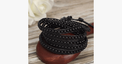 Skorter | Black on black pearl bracelet