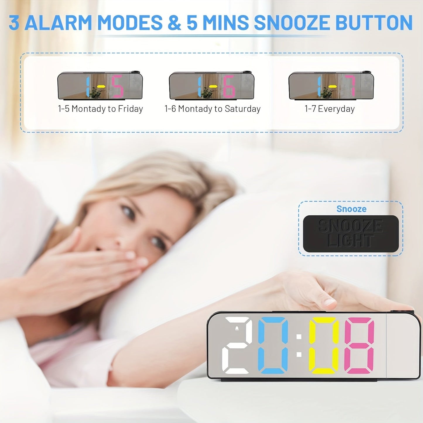 Skorter | ProjectTime - Digital Project Clock with LED and Mirror Screen