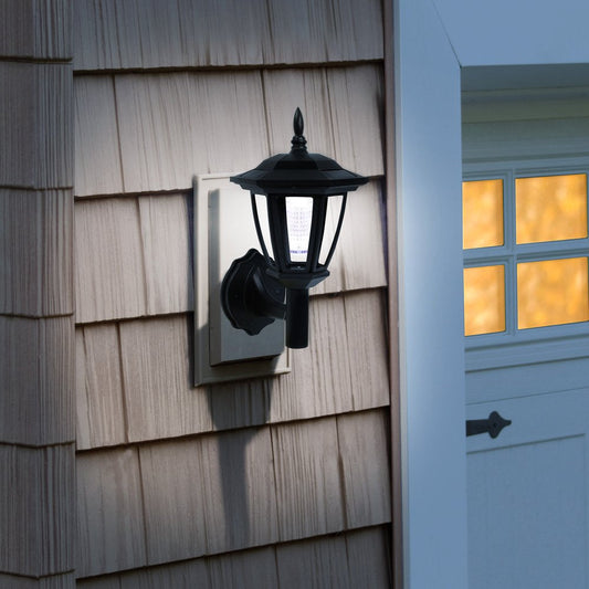 Skorter | Solar Black 3-function LED lamp - Stake, wall lamp or hanging, 30 inches high