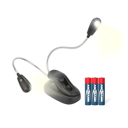 Skorter | Ansmann Twinflex Mini Led Reading Light With 2 Flexible Light Sources & Batteries – Perfect For Musicians