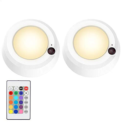 Skorter | Luxsway Wireless Ceiling Lamps, Dimmable Color Changing, 300 Lumen, 2 Pack, 5.67 Inches
