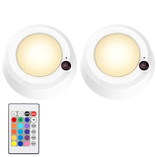 Skorter | Luxsway Wireless Ceiling Lamps, Dimmable Color Changing, 300 Lumen, 2 Pack, 5.67 Inches