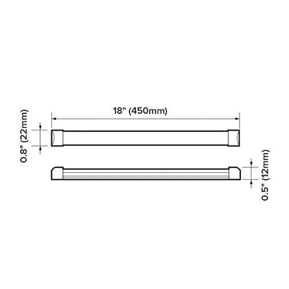 Skorter | Dream Lighting 17.7" Dimmable Led Light Strip - 12V Dc Cold White For Rv, Kitchen & Garage