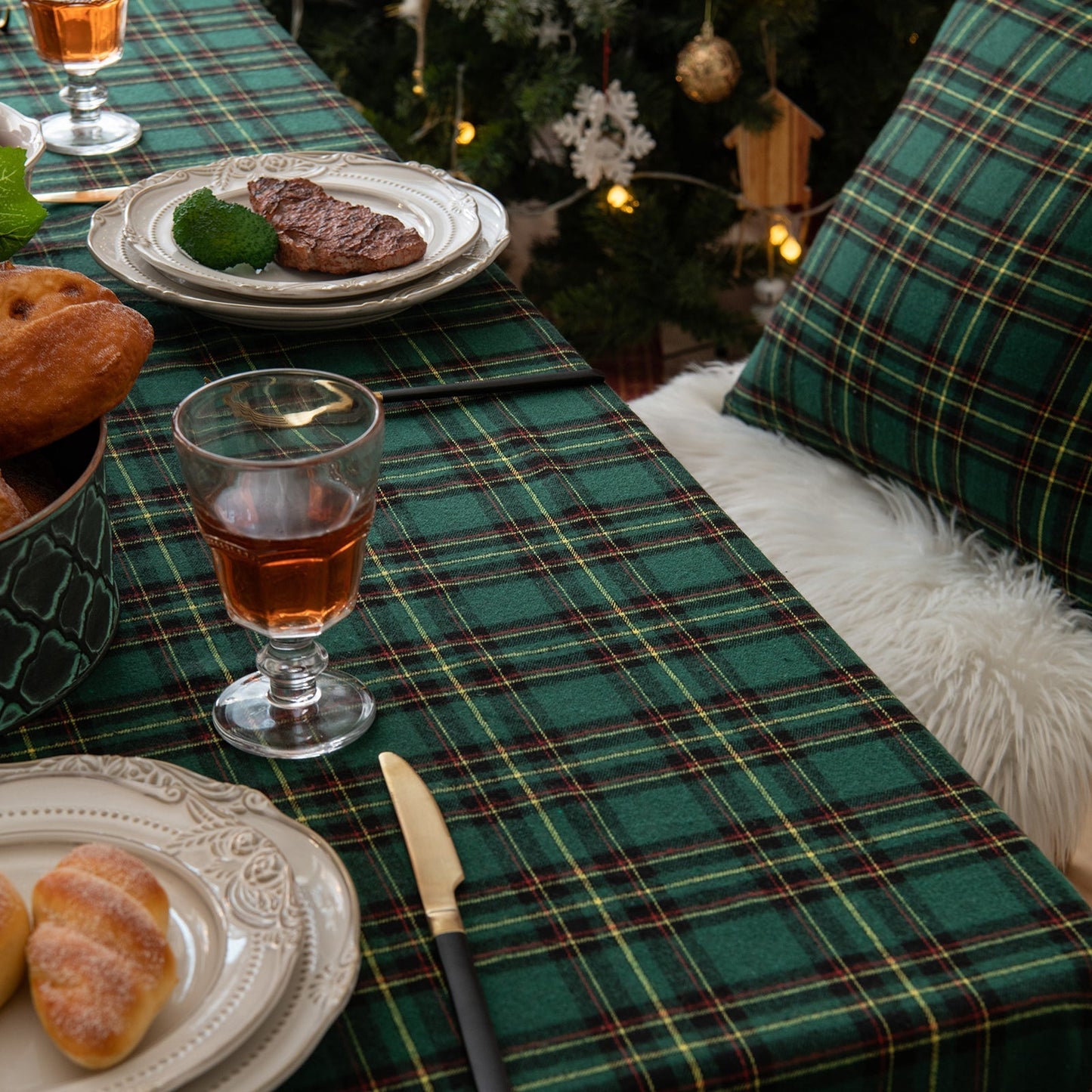 Skorter | Christmas Party Traditional Scottish Check Pattern Tablecloth