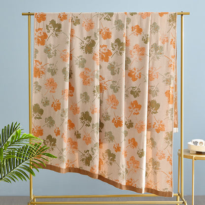 Skorter | Bamboo Fiber Elegant Leaf Soft Blanket
