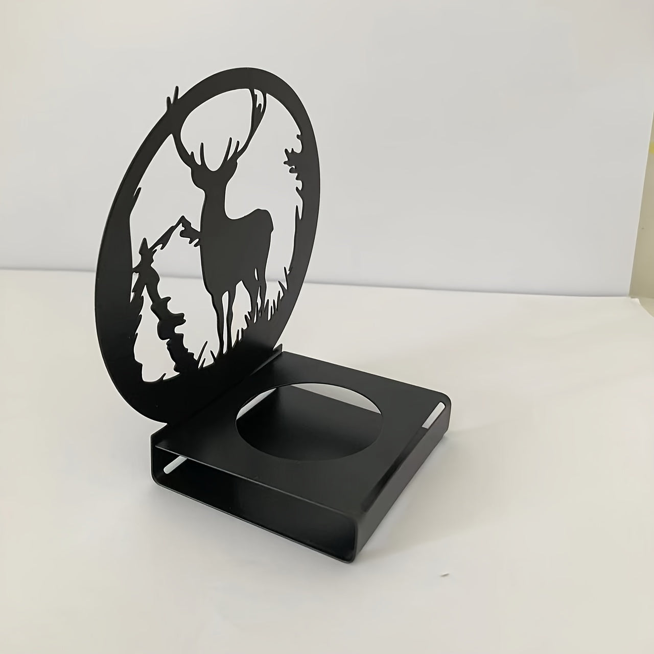 Skorter | Black Iron Deer Candle Holder - Creative Christmas Decoration