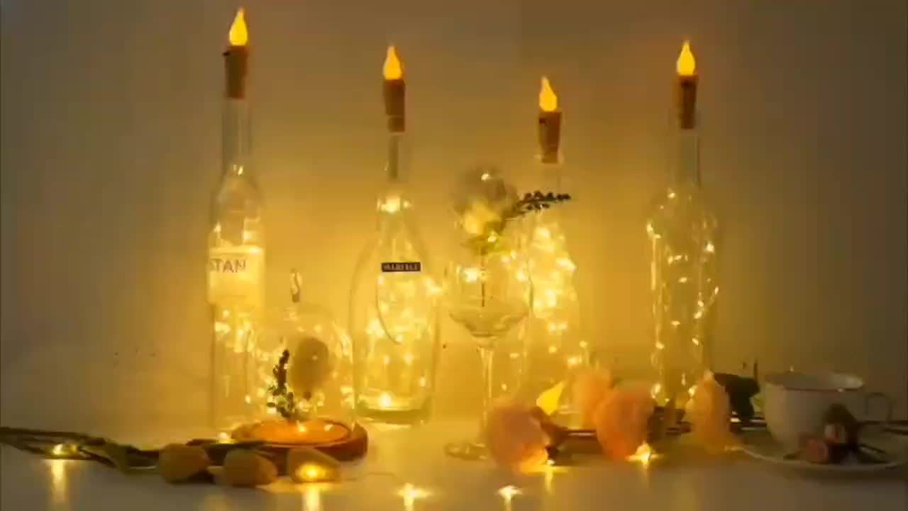 Skorter | 10 pcs LED Bottle Lights – Battery Powered Christmas and Party Decoration