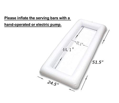 Skørter | 2 Pack: Inflatable Cold Food and Drink Serving Plate with Drain Plug