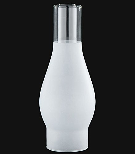 Skorter | B&P Lamp® 3X10 Inches Frosted Glass Lamp Chimney For Vintage & Antique Style Lamps
