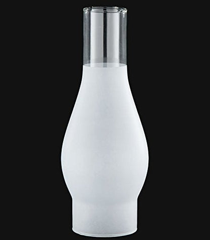 Skorter | B&P Lamp® 3X10 Inches Frosted Glass Lamp Chimney For Vintage & Antique Style Lamps