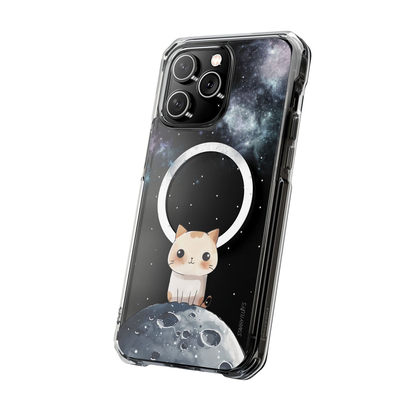 Skorter | Fluff's - Cosmo the Cat in Space Magnetic Clear Case for iPhone Series