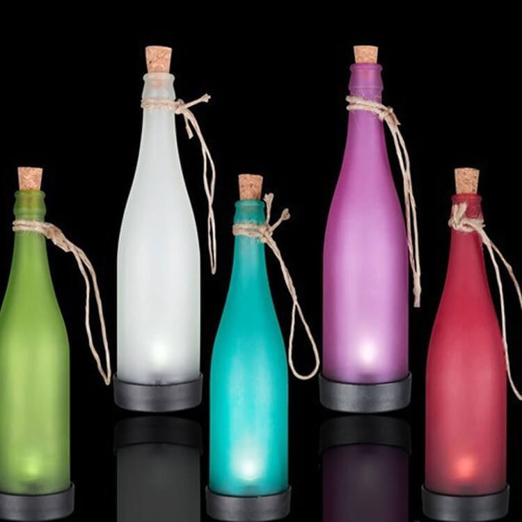 Skorter | 5 Piece Solar Wine Bottle Light Outdoor Decoration Plastic LED Hanging Light