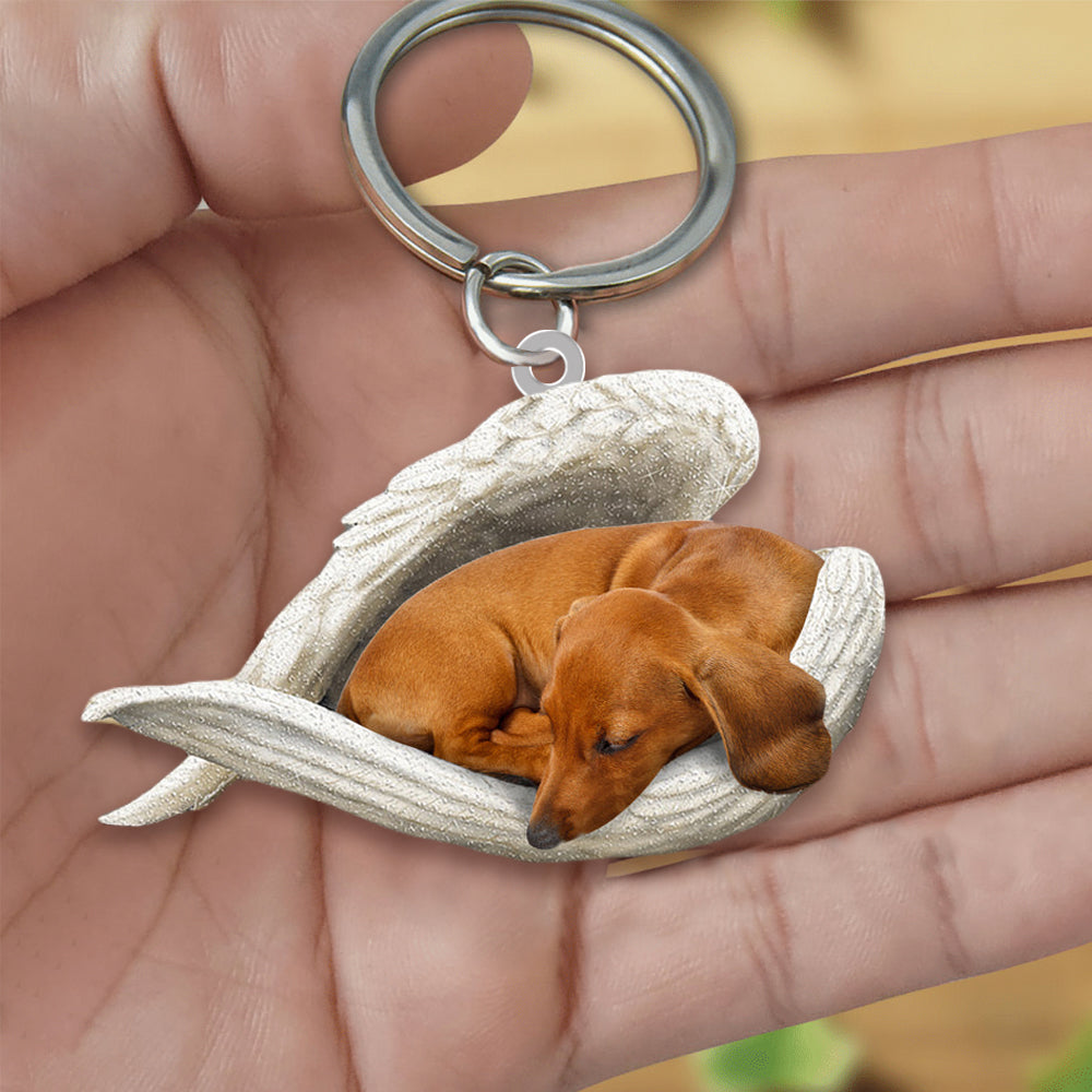 Skorter | Dachshund Sleeping Angel Acrylic Keychain