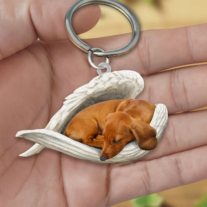 Skorter | Dachshund Sleeping Angel Acrylic Keychain